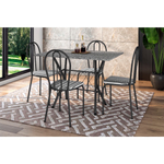 Conjunto Mesa Bruna Com 4 Cadeiras 004 Tampo Em Granito