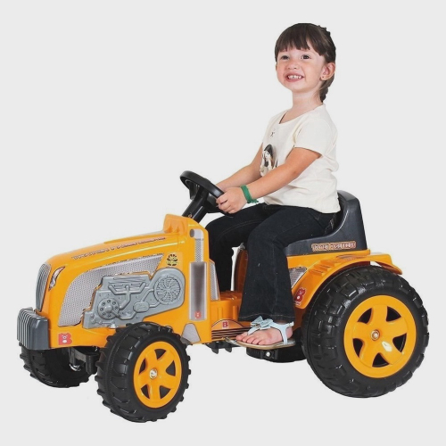 Carrinho Infantil Passeio De Pedal Trator Fendt - Com Caçamba - Biemme -  Verde