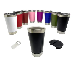 Kit 5 Copo Térmico De Cerveja Inox Com Abridor E Tampa 473ml Menor preço em Kit 5 Copo Térmico De Cerveja Inox Com Abridor E Tampa 473ml