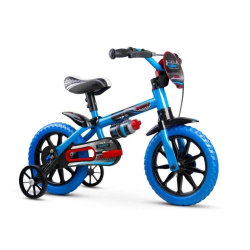 Bicicleta Infantil Aro 12 Veloz pu com Rodinhas, Nathor Azul Menor preço em Bicicleta Infantil Aro 12 Veloz pu com Rodinhas, Nathor Azul