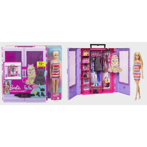 Bonecos Articulados - Boneca Barbie Fashion Novo Closet de Luxo