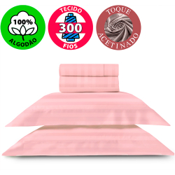 Jogo De Cama Lençol Queen 4 Peças 300 Fios 100% Algodão Adamascado 158x198cm - bf Colchões Menor preço em Jogo De Cama Lençol Queen 4 Peças 300 Fios 100% Algodão Adamascado 158x198cm - bf Colchões