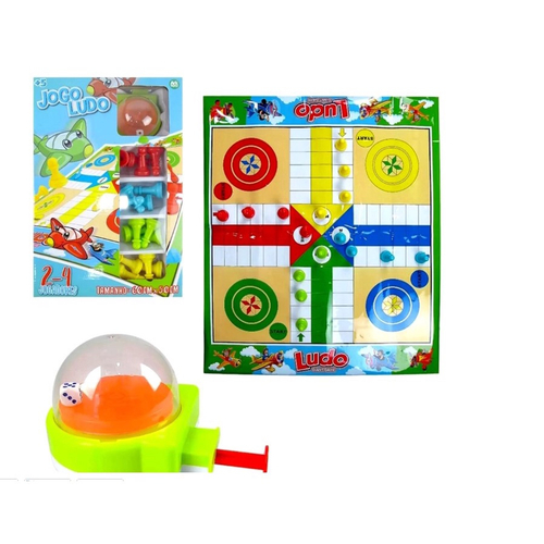 Jogo Tabuleiro Infantil Ludo Mania C/ 18 Peças Maser Toys Tamanho U - Cor  UNICA