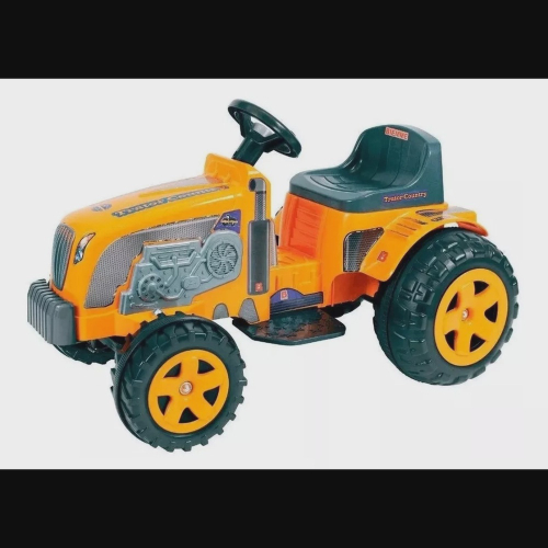 Carrinho Infantil Passeio Trator Elétrico Massey Ferguson 6V - Com Caçamba  - Biemme - Vermelho