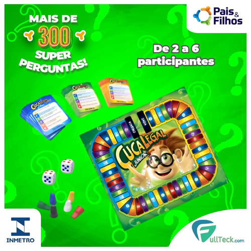 Jogo de Tabuleiro Cuca Legal Júnior Perguntas e Respostas Pais & Filhos no  Shoptime