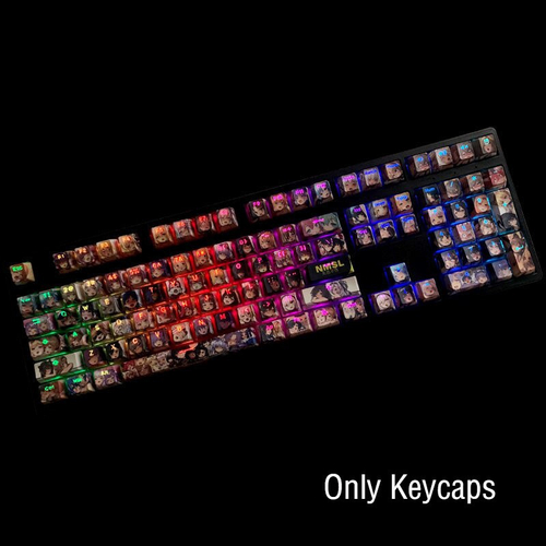 108 chave ahegao anime pbt keycaps para mx switch teclado mecânico