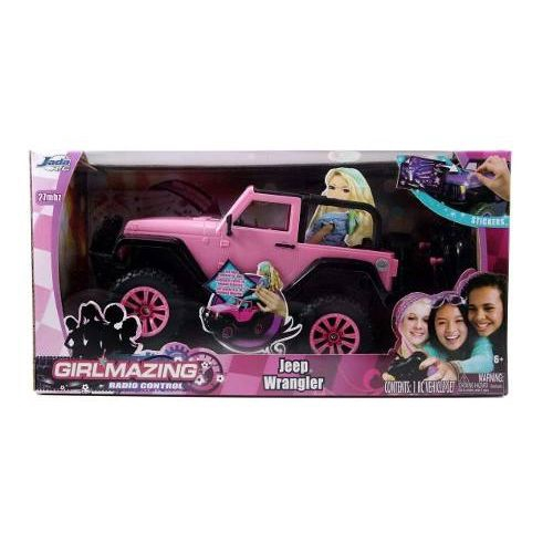 Carro Jeep Para A Barbie Com Controle Remoto Rosa