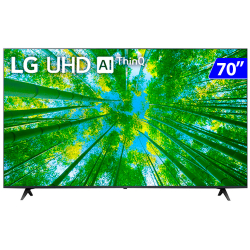 Menor preço em Smart TV LG LED 70 4K Wi-Fi webOS Comando de Voz 70UQ8050PSB