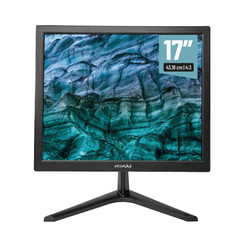 Monitor 17' HD led, 60Hz, hdmi, vga, 3.8ms Preto - mymax