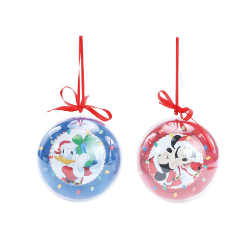 BOLA MICKEY E MINNIE VRM 8cm (DISNEY) JG C/4 PC