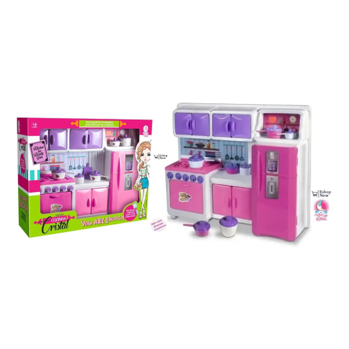 Comprinhas da Barbie Tour Pela Nova Cozinha Review Geladeira e Fogão 