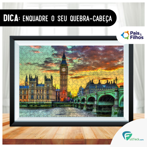 Quebra Cabeça 1000 Peças Big Ben Londres Quadro Paisagens - Papelaria Roveda