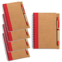 Kit 5x Caderneta Ecológica 13x18cm 60 Folhas Sem Pauta com Caneta Vermelho é boa?