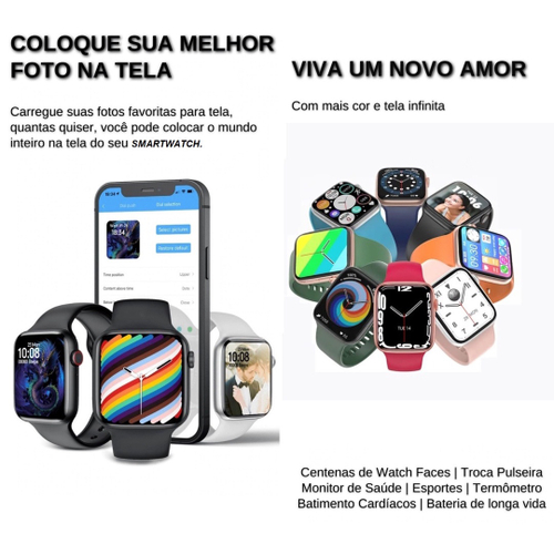 Relógio Digital Para iPhone Xiaomi Android Ios Feminino Masculino Iwo No  Brasil