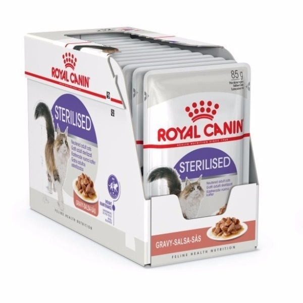 Ração Royal Canin Sachê Para Gatos Sterilised 85g - 12 Unidades Em ...