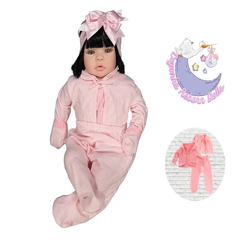 Boneca Bebe Reborn Barata De Pano Morena New born no Shoptime