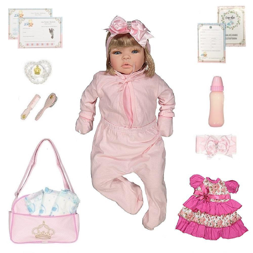 Boneca Bebe Reborn Barata Menina Morena 23 Acessorio De Luxo no Shoptime