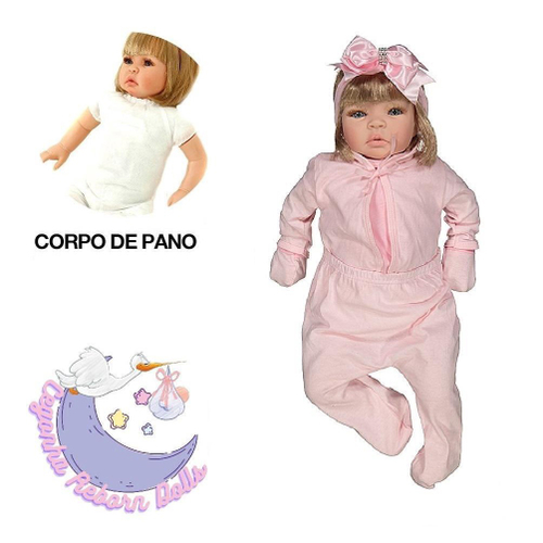 Boneca Bebê Reborn Barata Siliconada Linda Baby Dolls Loira