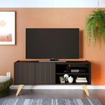 Rack Para Tv Até 50 Space Moov Preto Fosco
