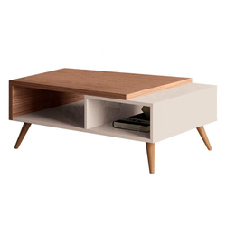 Mesa de Centro Marchê Nature Off White – hb Móveis Menor preço em Mesa de Centro Marchê Nature Off White – hb Móveis