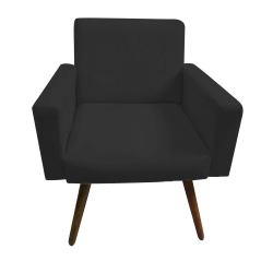 Poltrona Decorativa Nina Pés Palito Suede Preto é boa?