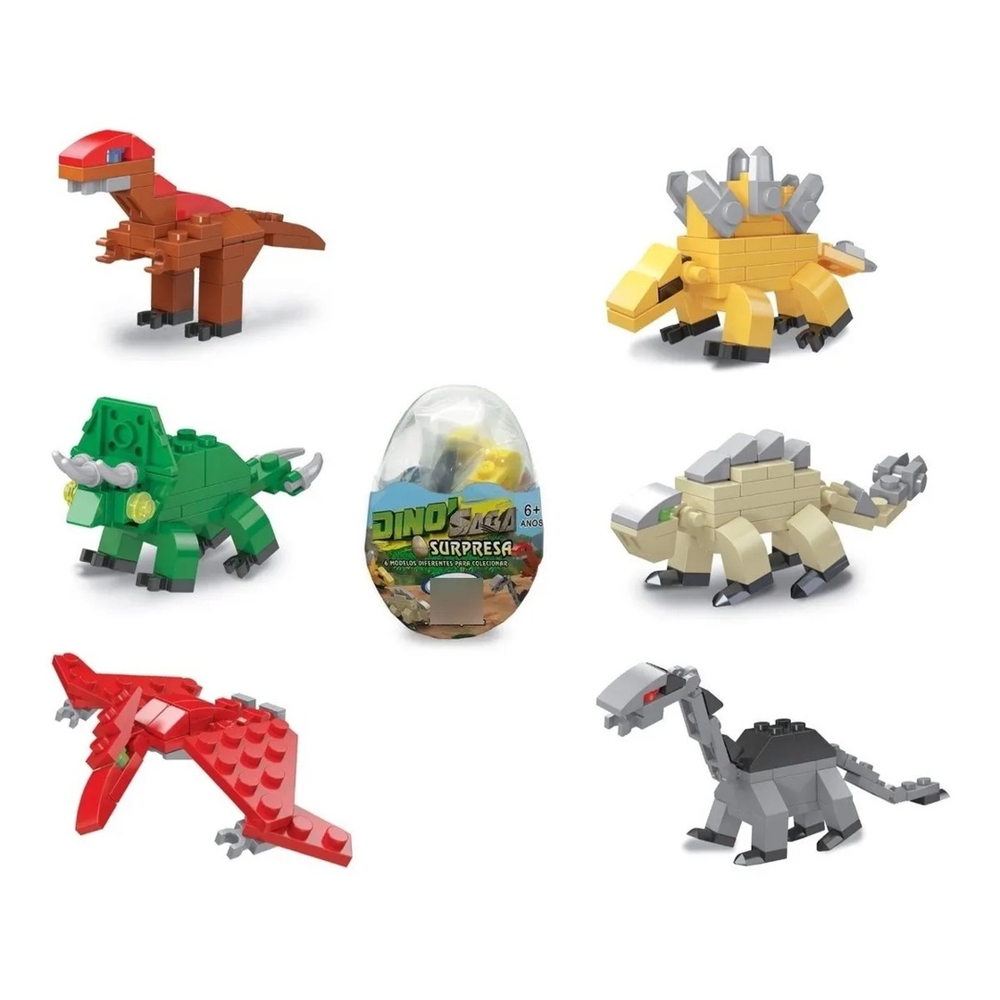 Blocos de Montar Dinossauro Ovo Dino Saga Display - 1 unidade