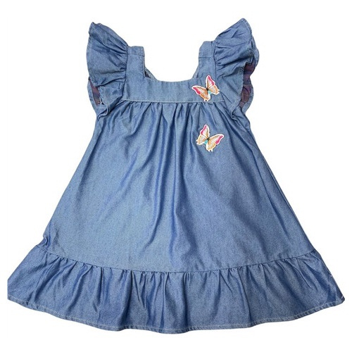 Vestido Jeans Infantil Blogueirinha Menina Promoção 2 Ao 14