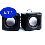 Kit 3 Mini Caixa De Som Usb Para Pc Notebook Computador Celular