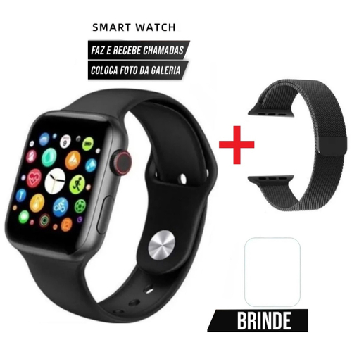 Relogio Smartwatch Para Samsung Xaomi iPhone Inteligente Nfc Preto no  Brasil No Brasil A Pronta entrega em Promoção na Americanas