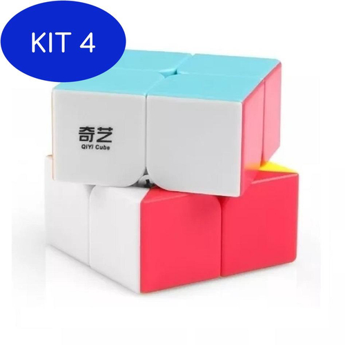 Kit 4 Cubos Mágicos Qiyi Warrior 2X2 3X3 4X4 5X5 no Shoptime