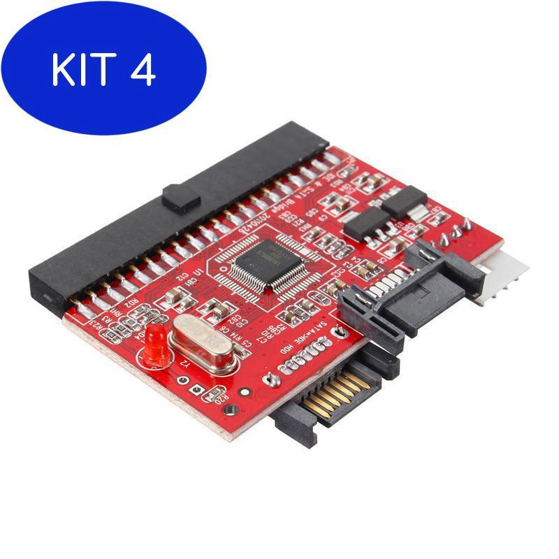 Kit 4 Conversor Adaptador Ide Para Sata E Sata Ide Submarino 1794