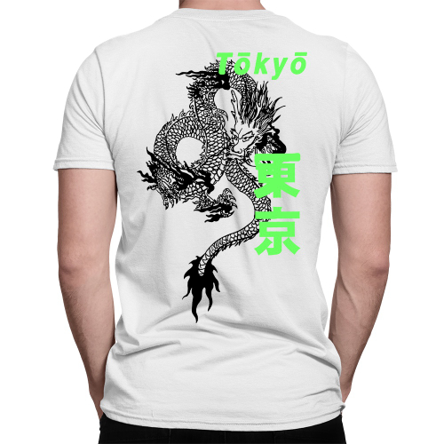 T-shirt estampada Spreadshirt Tattoo, T-shirt, dragão, monocromático png