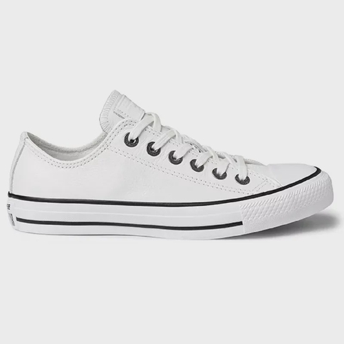 Tênis Converse All Star Preto - Branco Couro em Promoção na Americanas