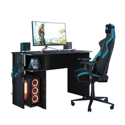 Mesa Gamer Com 2 Prateleiras Preto Fosco Qmovi é boa?