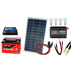 Kit Gerador de Energia Solar Off Grid 60Wp Menor preço em Kit Gerador de Energia Solar Off Grid 60Wp