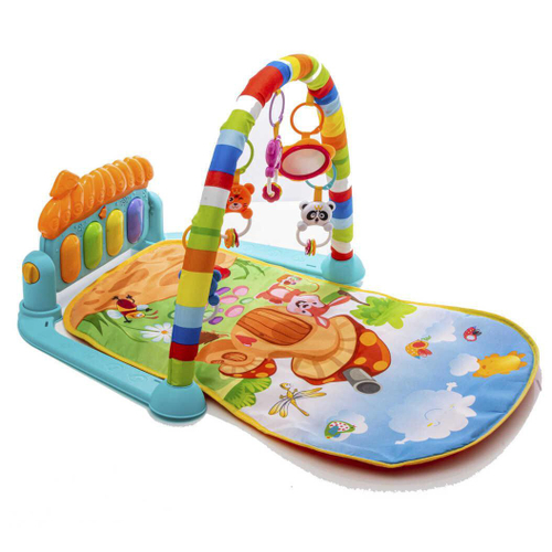 Tapete de Atividades com Piano Musical Infantil Animais Verde Baby