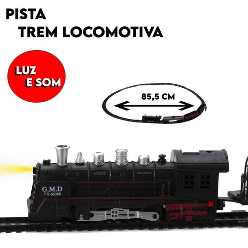 Brinquedo Trem Locomotiva Fumaça Luzes E Som na Americanas Empresas