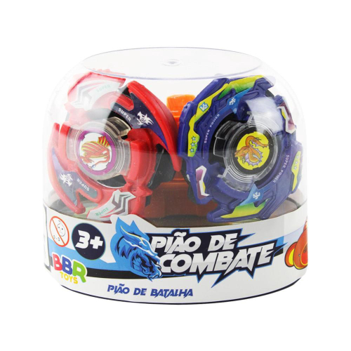 Pião 4 Und. Spin Battle Arena Jogo Brinquedo Infantil Bbr