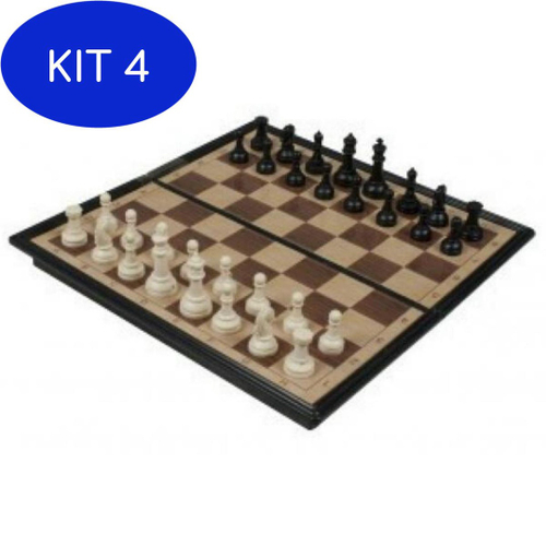 Kit 3 Jogo De Xadrez Peças Grandes Nig no Shoptime