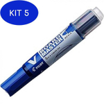 Kit 5 Pincel Para Quadro Branco Board Master - Azul Pilot