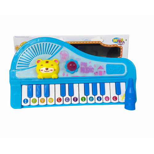 Teclado Pianinho Infantil Musical De Dinossauro Azul - Ri Happy