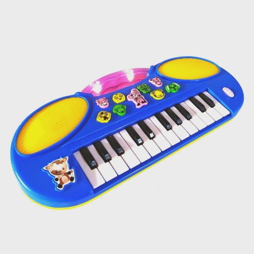 Brinquedo Pianinho Musical Educativo Piano Infantil com Som Luzes e Alça  para Segurar Azul em Promoção na Americanas