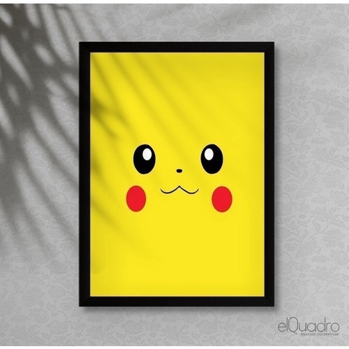 Quadro Decorativo Desenho Pikachu 2 Peças