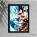 Quadro Decorativo Dragon Ball Goku Desenho Anime Com Moldura G08