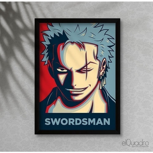 Zoro One Piece - Quadro A4