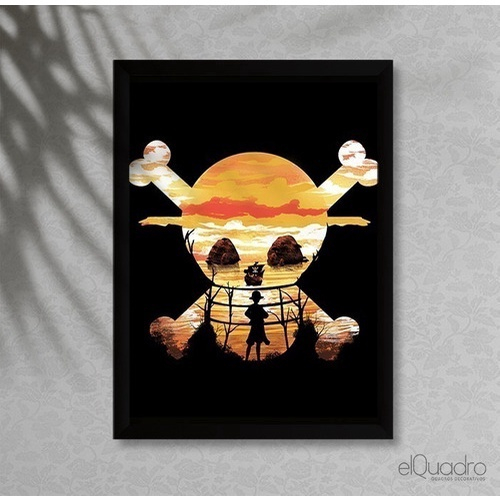 Quadro decorativo Anime Luffy Chapeus Ace e Sabo Arte para sala quarto em  Promoção na Americanas