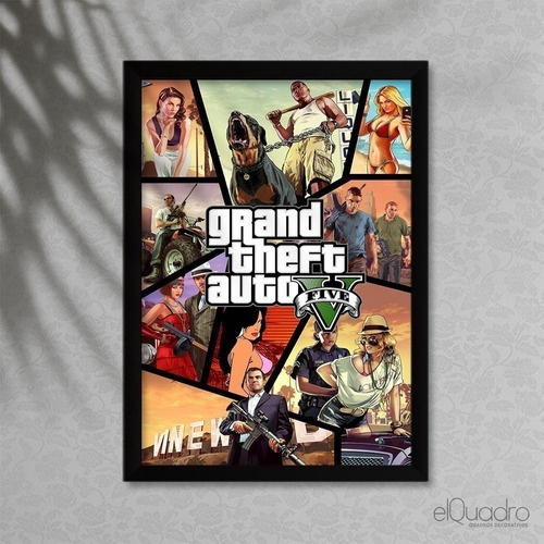 Quadro decorativo com moldura e vidro Red Dead Redemption 2 mapa geek  pôster