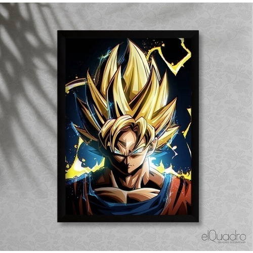 Quadro decorativo Poster Super Sayajins Dragon Ball Anime para sala quarto  no Shoptime