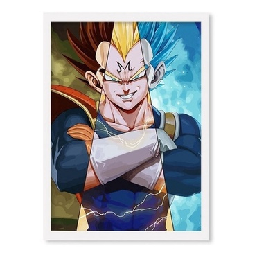 Quadro Dragon Ball Super Hero Filme Vegeta C/ Moldura A3