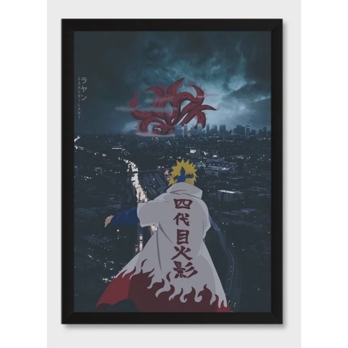 Quadro Decorativo Poste Minato Namikaze Naruto Classico